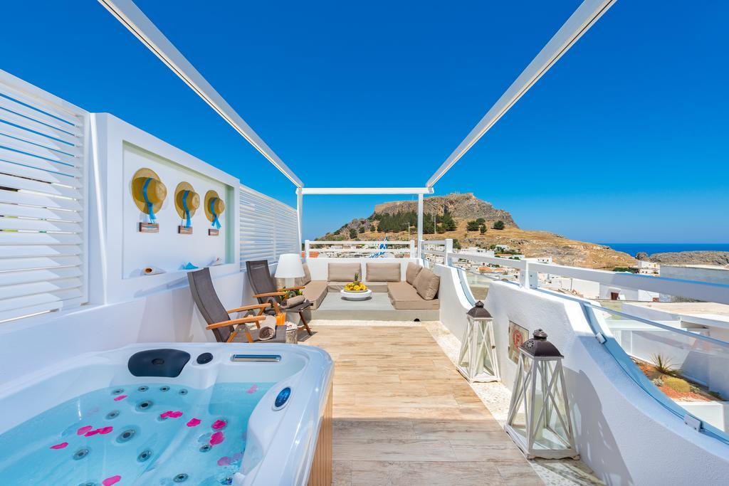 Lindos Allure Villa With Jacuzzi And Acropolis View!!! Exterior photo